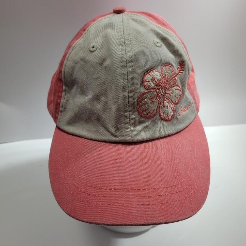 Maui Hibiscus Adams Hat Cap Baseball Strap Back Womens Adjustable Pink